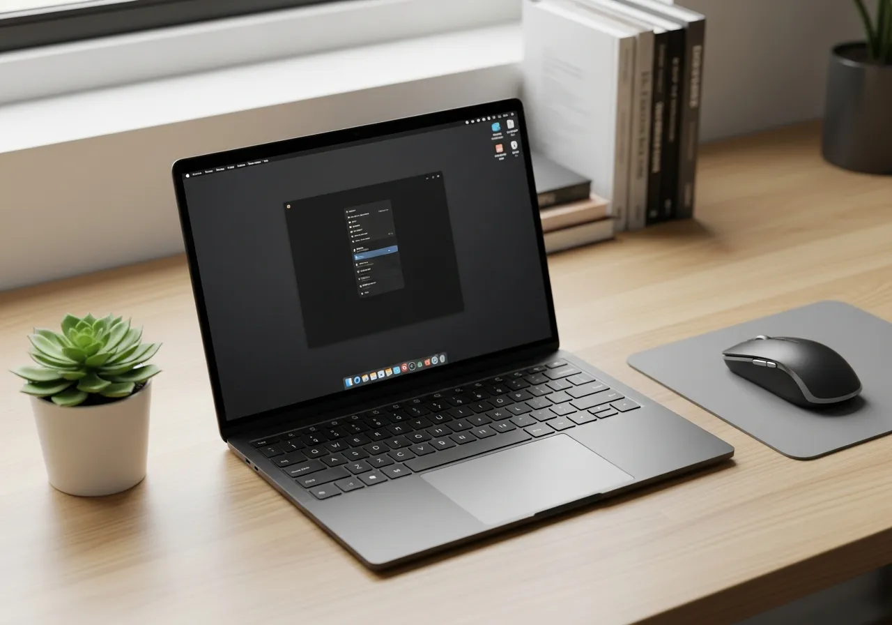 Clean organized digital workspace with minimal elements
